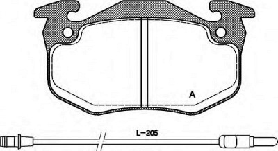 OPEN PARTS bpa014432 -  Комплект тормозных колодок, дисковый тормоз